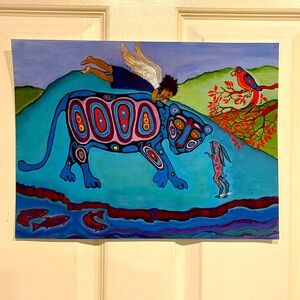 “Blue Jaguar” Unframed Art Print